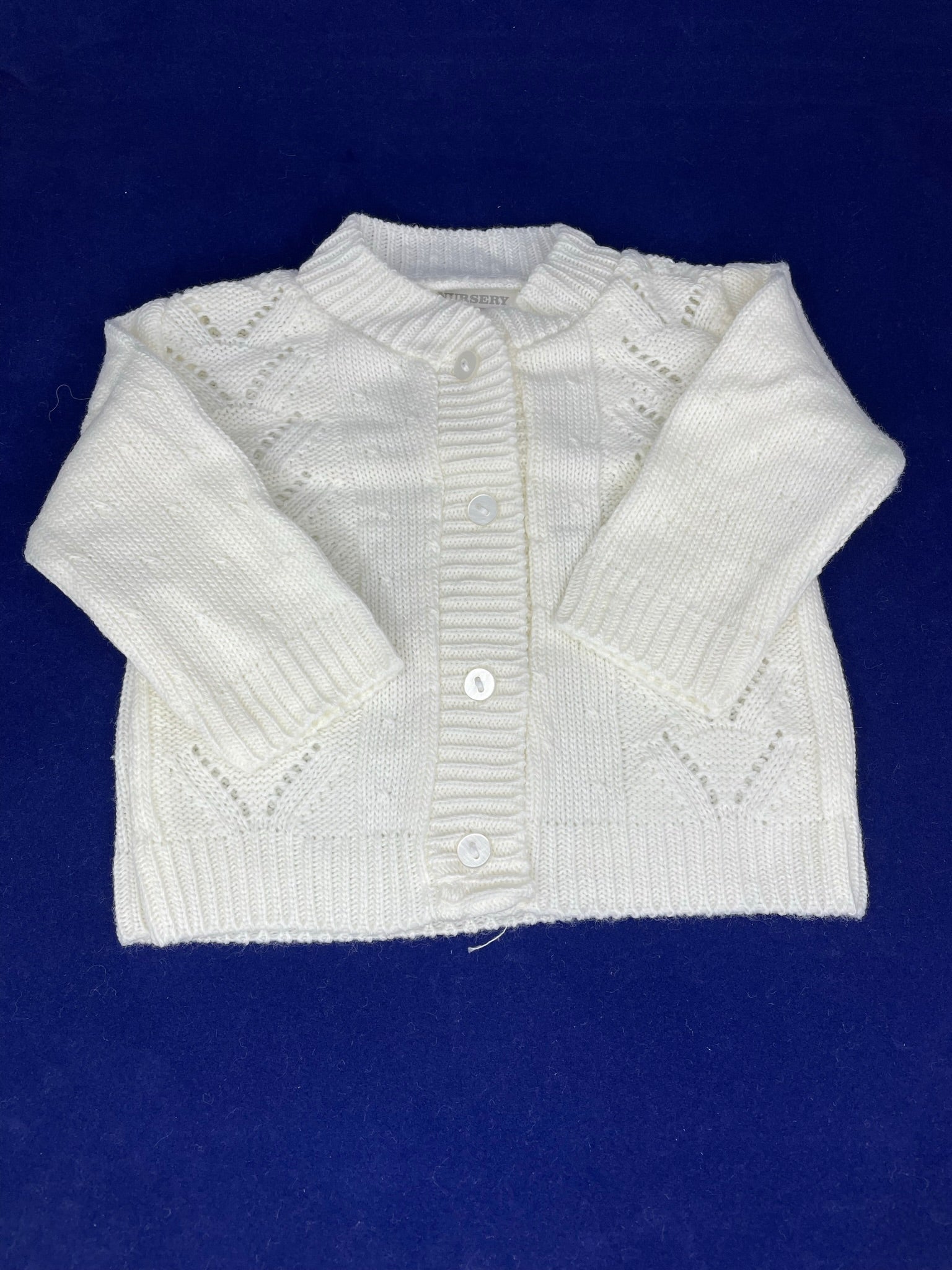 Knitted Baby Cardigan in Ivory - 3000 | Christening Outfits