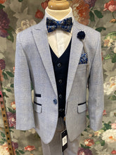 Load image into Gallery viewer, Cavani Caridi Sky 3 piece suit with Navy waistcoat
