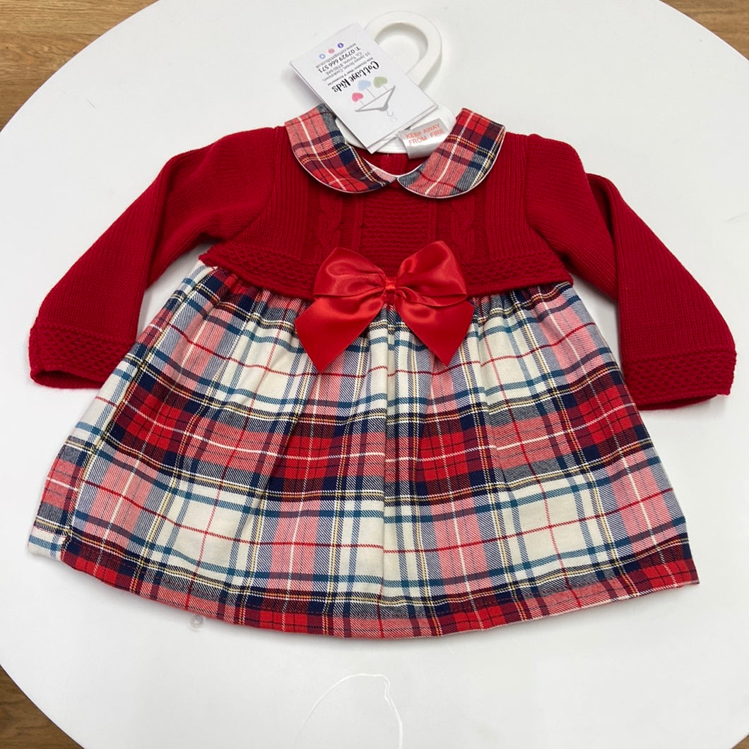 PEX baby girl red tartan dress- Florella