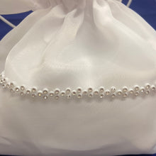 Load image into Gallery viewer, Girls White Chiffon Holy Communion Bag cb097
