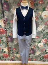 Load image into Gallery viewer, Cavani Caridi Sky 3 piece suit with Navy waistcoat
