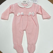 Load image into Gallery viewer, PEX baby girl pink knitted romper - Mae
