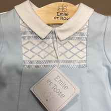 Load image into Gallery viewer, Emilie et rose- Drake baby boy sleep suit blue
