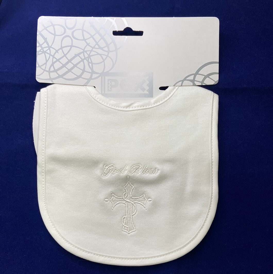 PEX Christening Bib for Baby Girl or Baby Boy