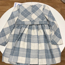 Load image into Gallery viewer, Mayoral younger &amp; older girl plaid  Dress 4910 colour bluebell
