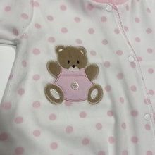 Load image into Gallery viewer, PEX baby girl teddy sleepsuit pink
