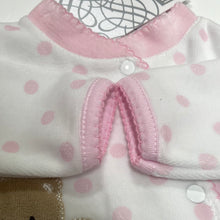 Load image into Gallery viewer, PEX baby girl teddy sleepsuit pink
