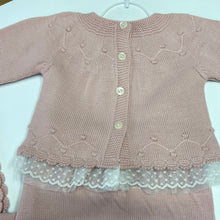 Load image into Gallery viewer, PEX baby girl dusky pink 3 piece knitted set - Bridget
