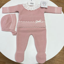 Load image into Gallery viewer, PEX baby girl dusky pink knitted 3 piece set Lilah
