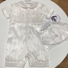 Load image into Gallery viewer, Sarah Louise short sleeve boys Christening romper - Noah 002232s
