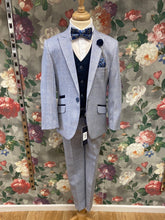 Load image into Gallery viewer, Cavani Caridi Sky 3 piece suit with Navy waistcoat
