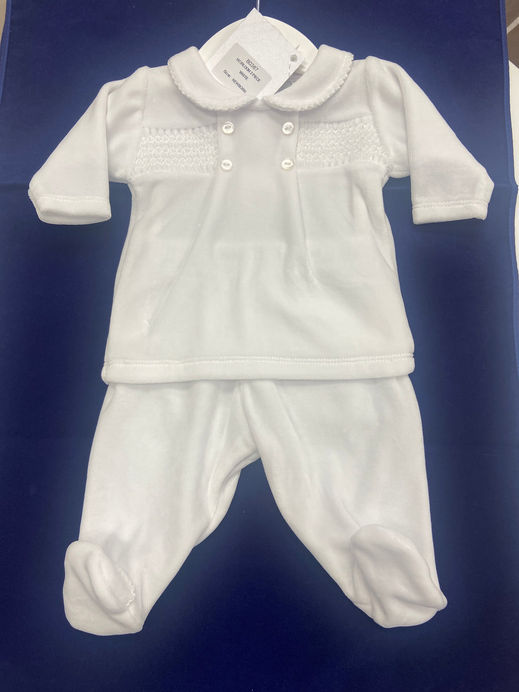 PEX baby girl or baby boy heirloom 2 piece suit