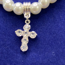 Load image into Gallery viewer, Pearl and diamanté communion accessory bracelet
