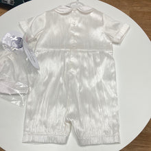 Load image into Gallery viewer, Sarah Louise short sleeve boys Christening romper - Noah 002232s
