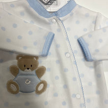 Load image into Gallery viewer, PEX baby boy teddy sleepsuit blue
