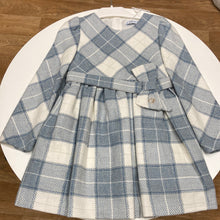 Load image into Gallery viewer, Mayoral younger &amp; older girl plaid  Dress 4910 colour bluebell
