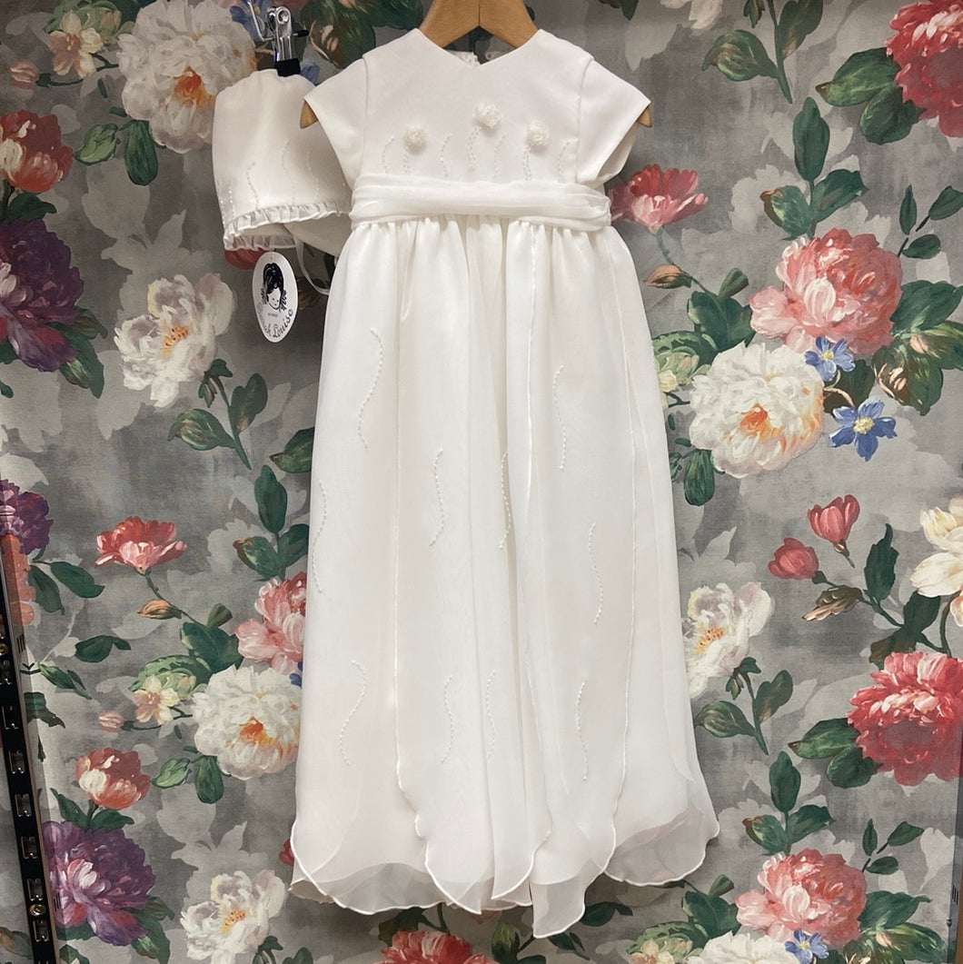 Sarah Louise baby girl christening gown and bonnet SL137