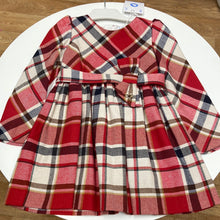 Load image into Gallery viewer, Mayoral older girl red plaid dress 4910 colour Rojo
