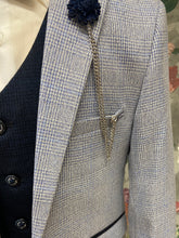 Load image into Gallery viewer, Cavani Caridi Sky 3 piece suit with Navy waistcoat
