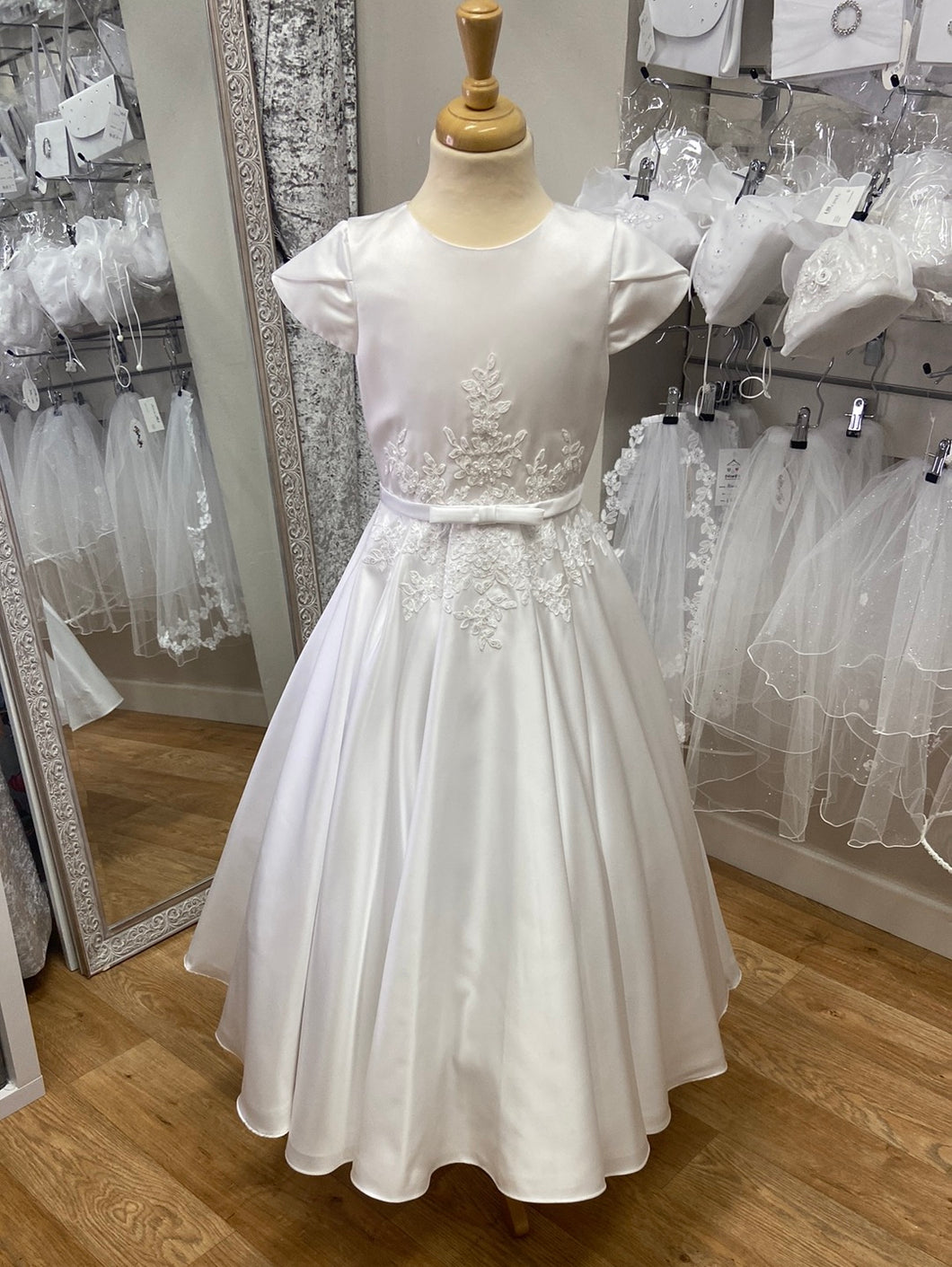 Sarah Louise tulip satin Holy Communion dress - Tess -090084