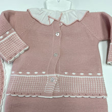 Load image into Gallery viewer, PEX baby girl dusky pink knitted 3 piece set Lilah
