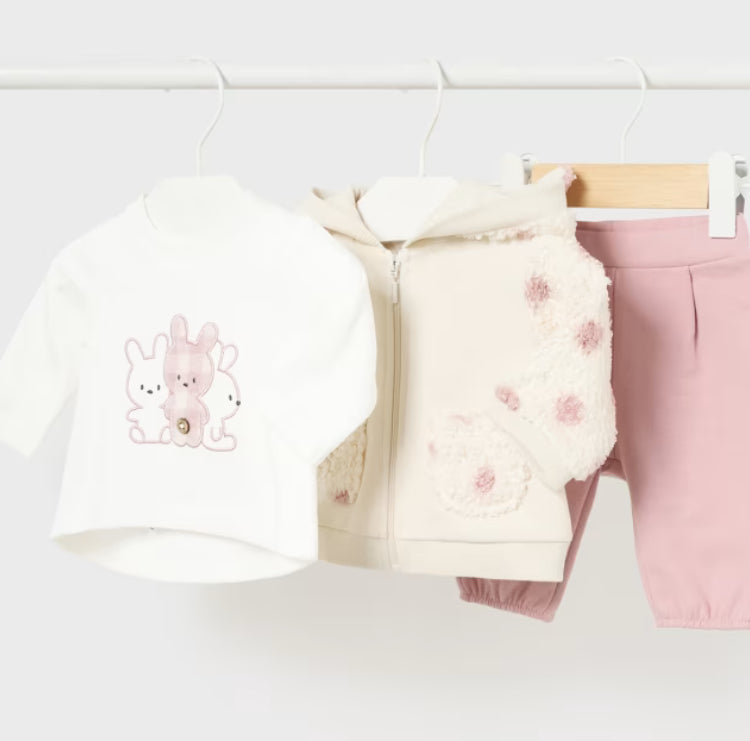 Mayoral baby girl 3 piece set 02612 blush