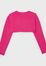 Load image into Gallery viewer, Mayoral older girl cardigan 320 colour 53 Fucsia
