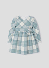 Load image into Gallery viewer, Mayoral younger &amp; older girl plaid  Dress 4910 colour bluebell
