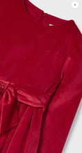 Load image into Gallery viewer, Mayoral older girl red velvet dress 4917 colour Rojo
