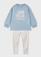 Load image into Gallery viewer, Mayoral younger girl jumper and suedette leggings set - 40709- sky blue
