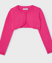 Load image into Gallery viewer, Mayoral older girl cardigan 320 colour 53 Fucsia
