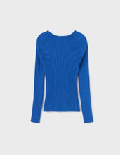 Load image into Gallery viewer, Mayoral older girl Blue rib knit jumper - 7040 colour 44
