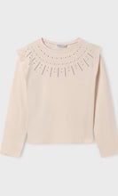 Load image into Gallery viewer, Mayoral Older Girl Cream long sleeve top - 7055
