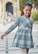 Load image into Gallery viewer, Mayoral younger &amp; older girl plaid  Dress 4910 colour bluebell
