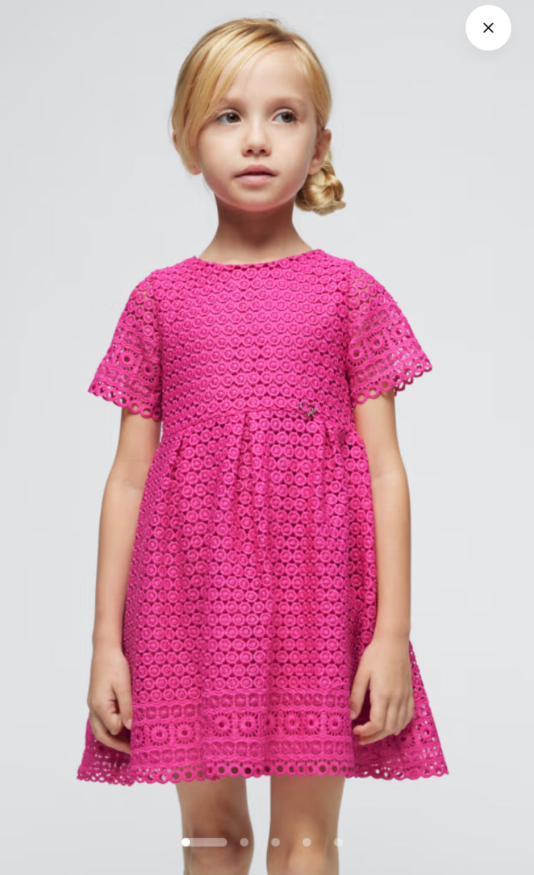 Mayoral younger girl fuscia dress 3918