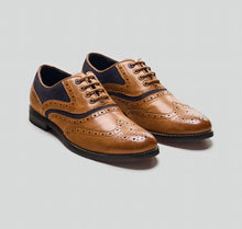 Load image into Gallery viewer, Boys shoes-Russell by Cavani with Laces in Tan/Navy
