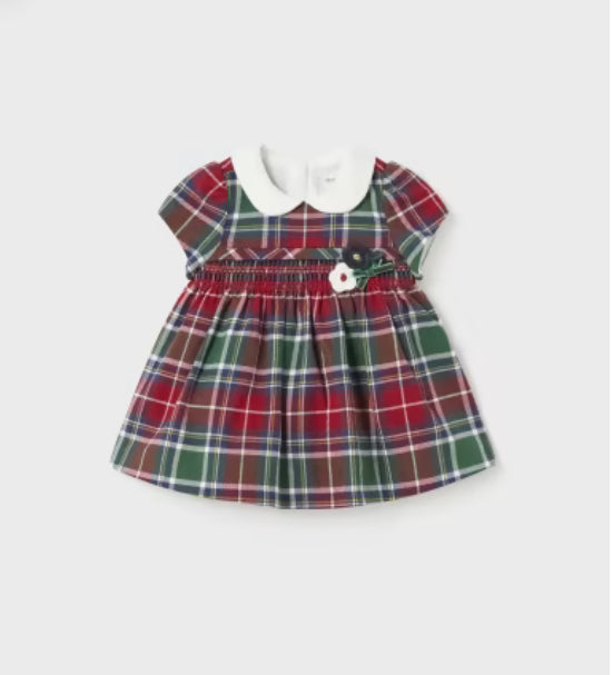 Mayoral baby girl tartan dress- 2864