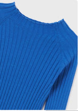 Load image into Gallery viewer, Mayoral older girl Blue rib knit jumper - 7040 colour 44
