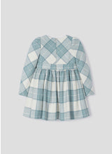 Load image into Gallery viewer, Mayoral younger &amp; older girl plaid  Dress 4910 colour bluebell
