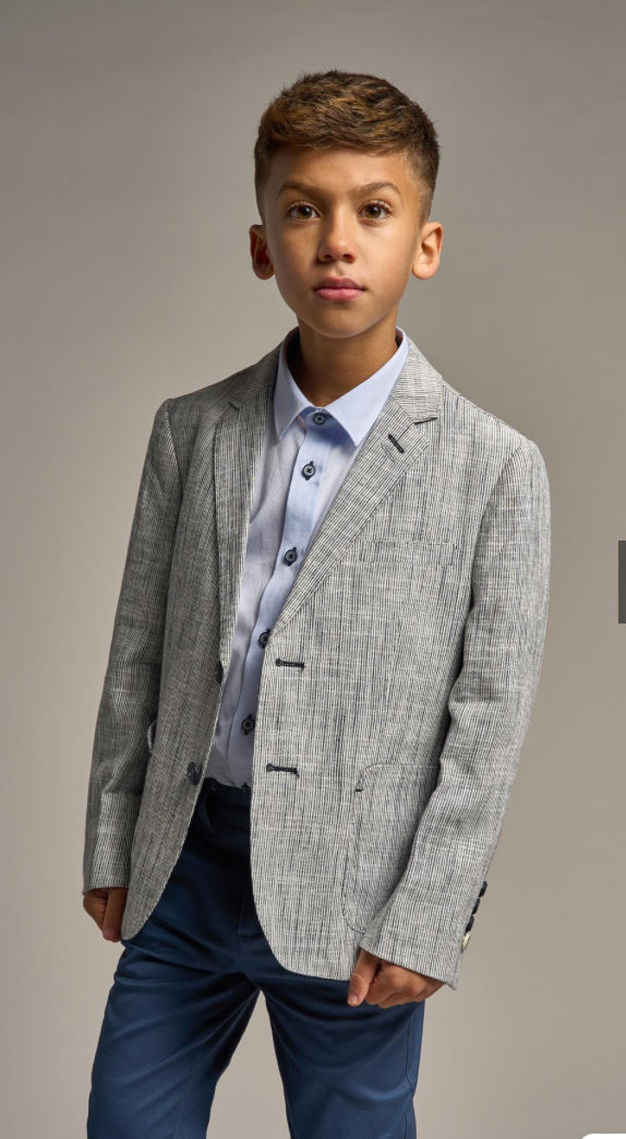 Jamie Older Boys Blazer Jacket - Grey