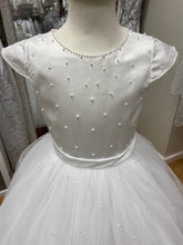 Load image into Gallery viewer, Sarah Louise satin &amp; tulle Pearl detail Holy Communion dress - Olivia - 090060
