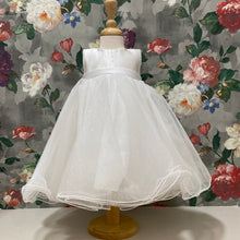 Load image into Gallery viewer, Abbie Short Girls Christening Dress in White
