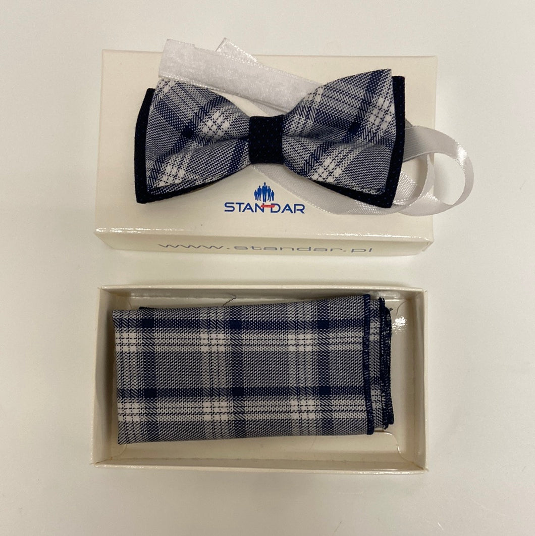 Stan Dar boys pocket square and bow tie