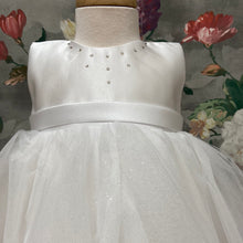 Load image into Gallery viewer, Abbie Short Girls Christening Dress in White
