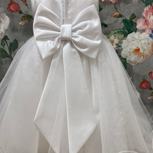 Load image into Gallery viewer, Abbie Short Girls Christening Dress in White
