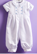 Load image into Gallery viewer, Alexander satin Christening romper suit
