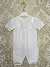 Load image into Gallery viewer, Oliver Christening Romper | Boys Christening Outfits | Cottage Kids | boys christening suit | boys christening outfit | christening outfit for boys 
