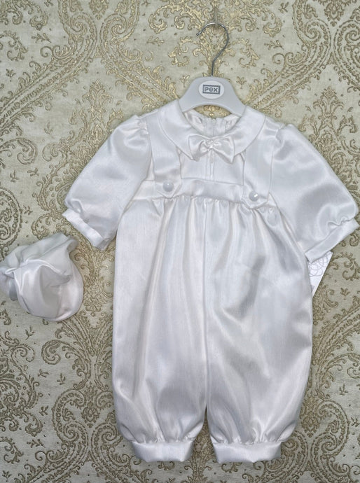 Boys White Christening Romper | Jamie Christening Suit | Cottage Kids | christening romper for boys | boys christening suit | christening outfits for boys | white christening suit boys | christening outfits online 