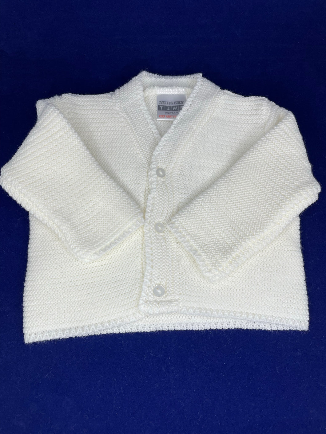 Knitted Baby Cardigan in Ivory - 4000