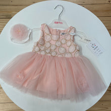 Load image into Gallery viewer, Baby Girl Ebita Pink Dress with Matching Headband 8522
